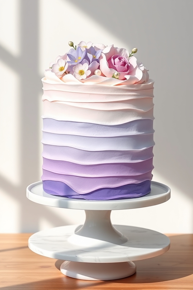 lavender gradient cake delight