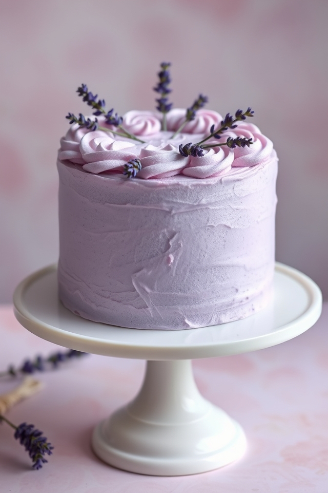 lavender infused almond cake