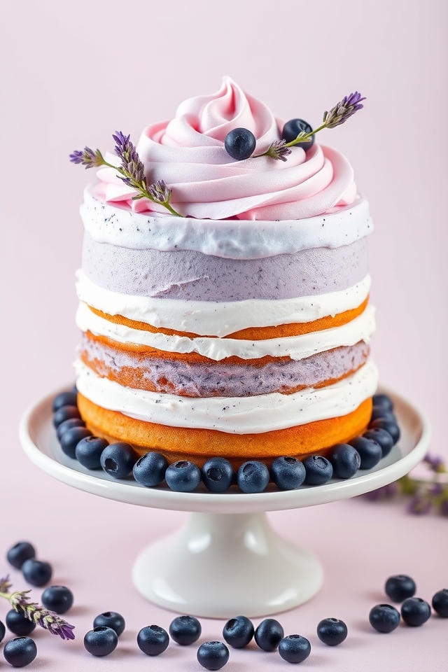 lavender infused blueberry cake