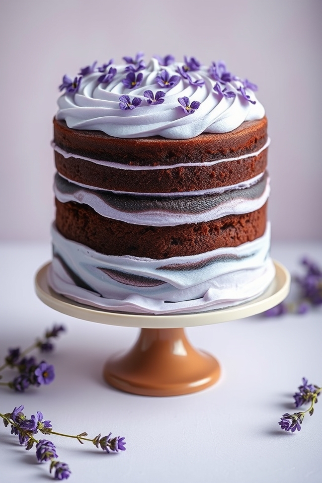 lavender infused chocolate cake