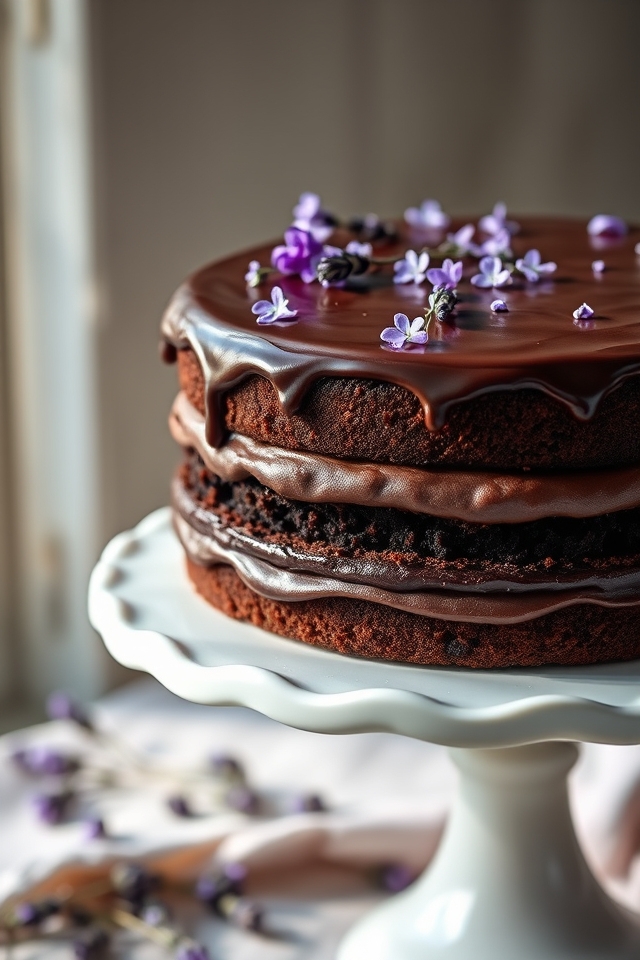lavender infused chocolate dessert