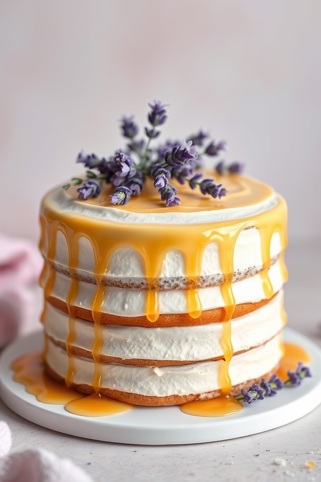 lavender infused honey cake