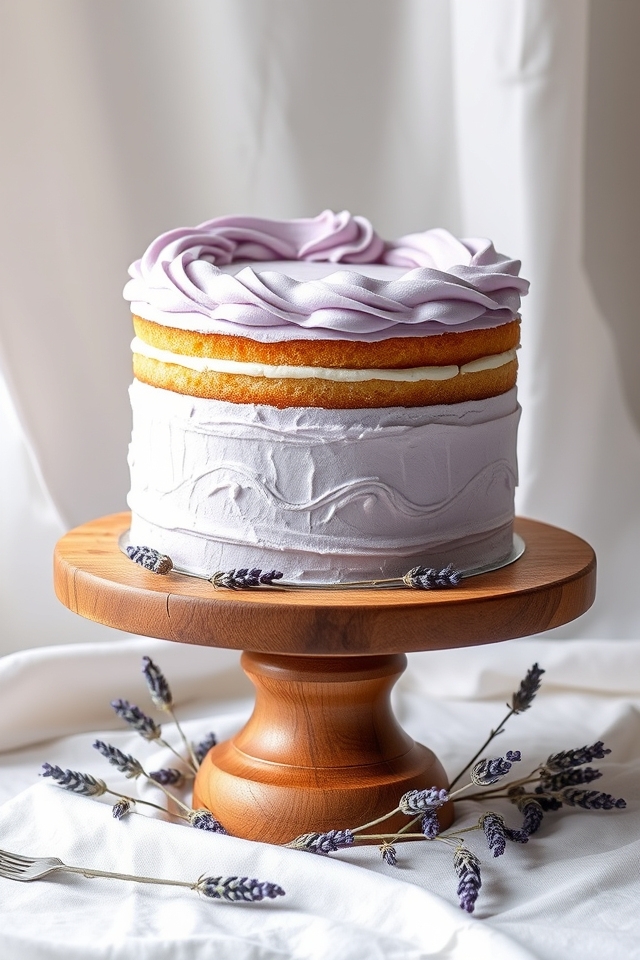 lavender infused vanilla cake