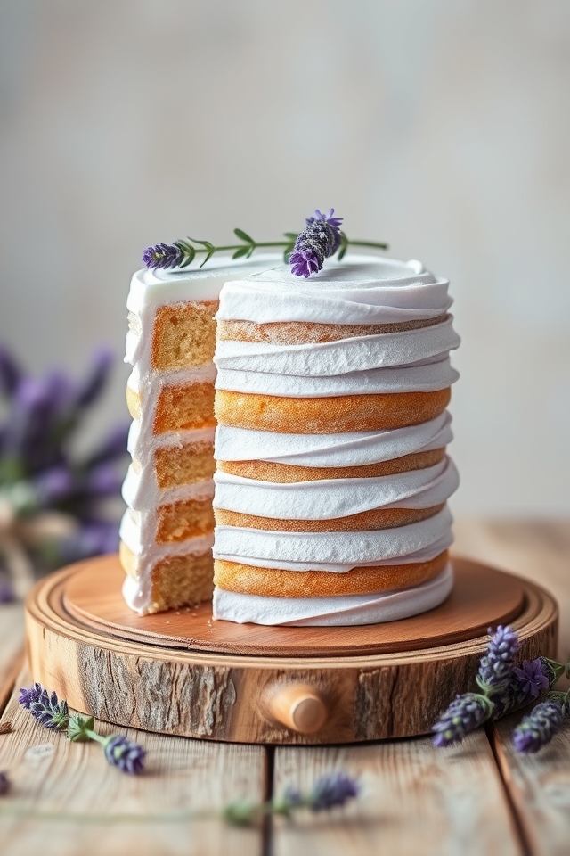 lavender infused vanilla cake