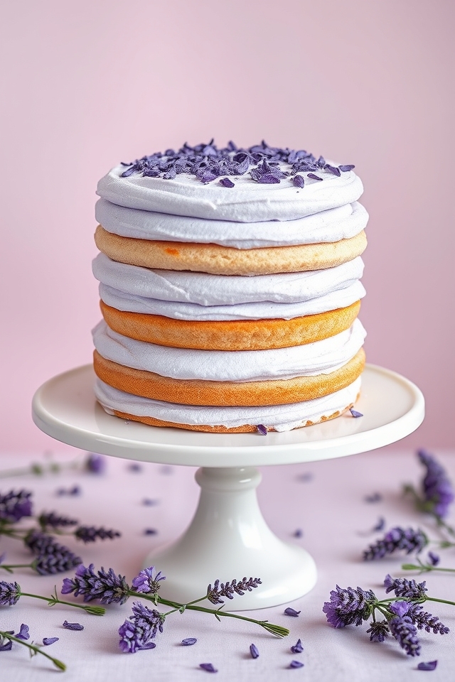 lavender infused vanilla cake