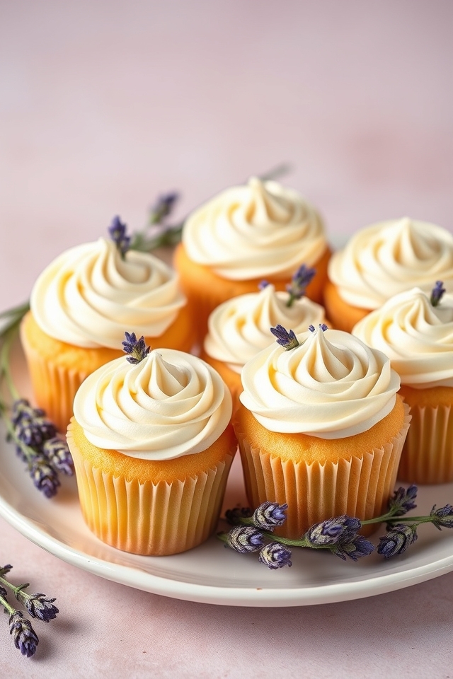 lavender infused vanilla cupcakes