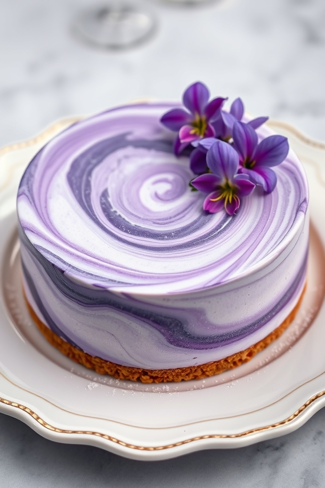 lavender violet cheesecake delight