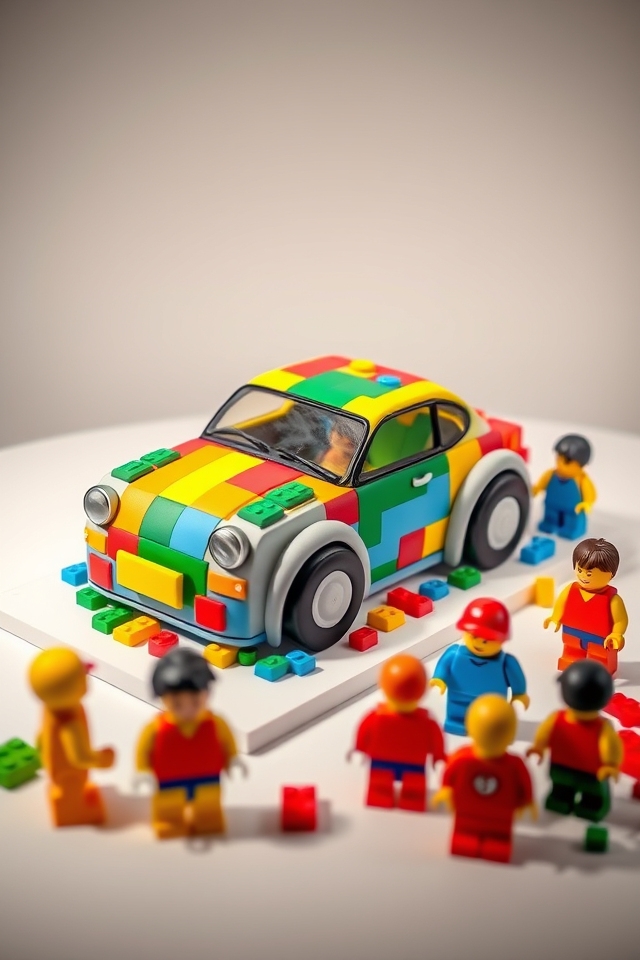 lego car birthday cake
