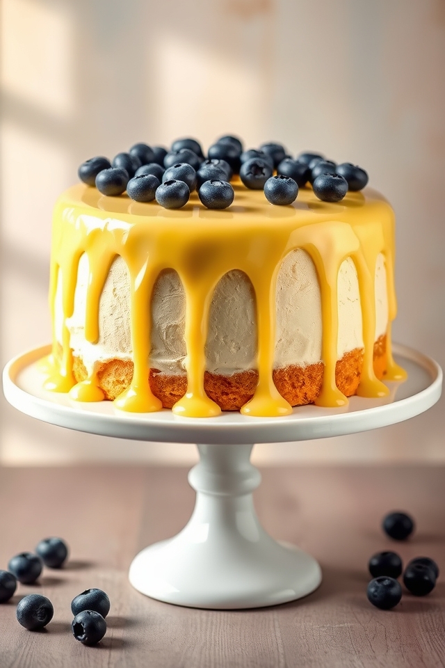 lemon blueberry chiffon delight