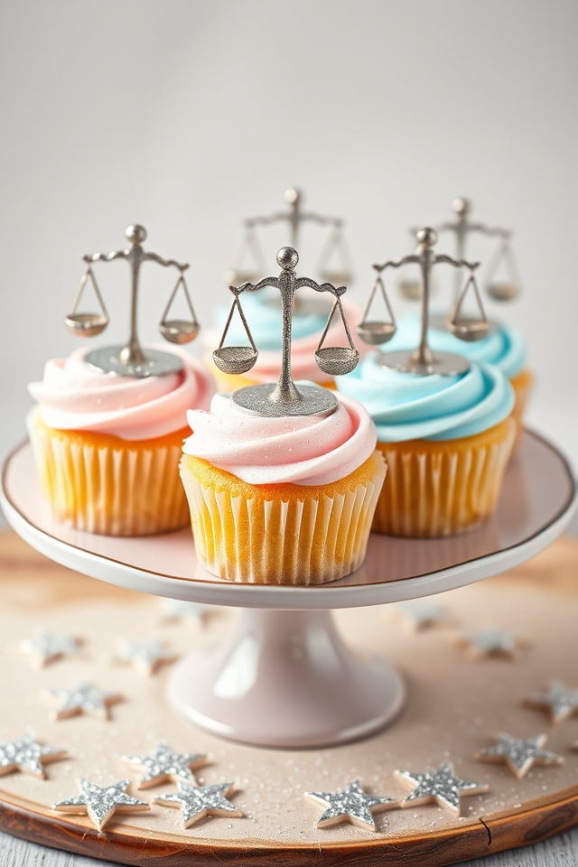 libra themed cupcakes decoration ideas