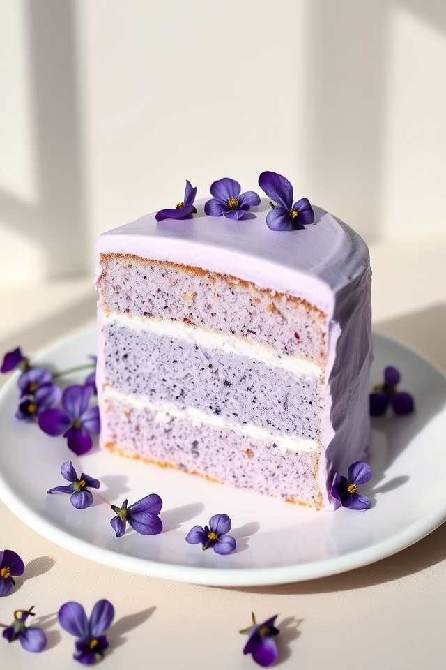 light airy violet cake