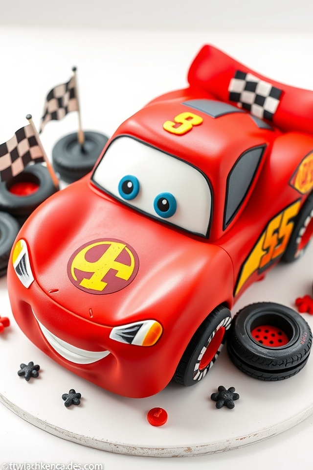 lightning mcqueen birthday cake
