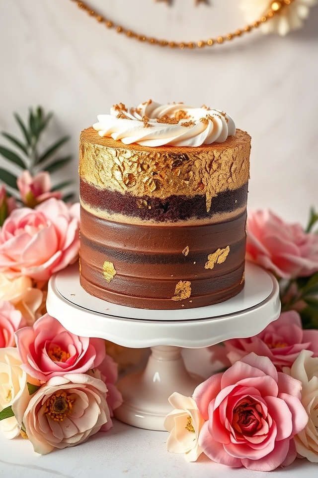 luxurious edible gold cake