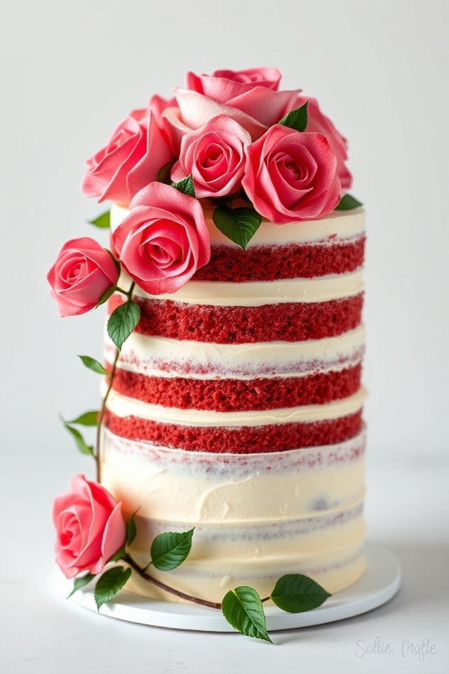 magical rose centerpiece cake