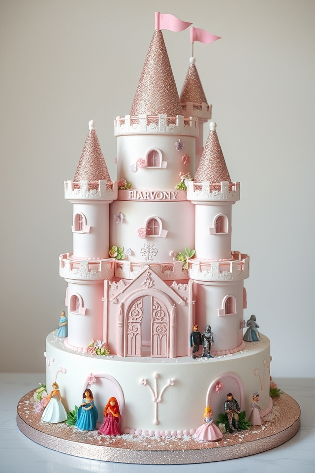 magical tiered castle cake