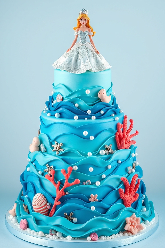 magical underwater princess cake