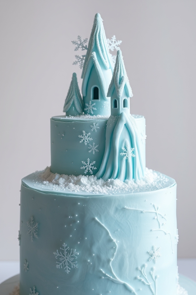 magical winter themed cake
