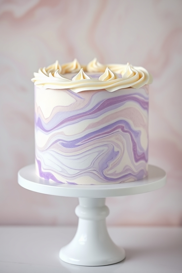 marbled cake design technique