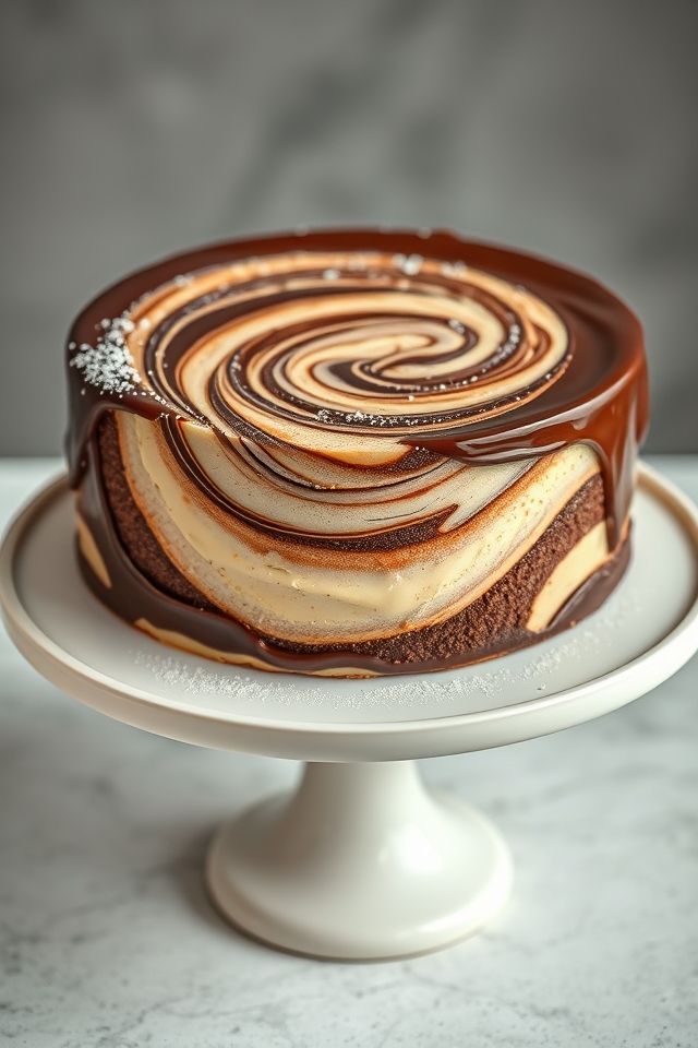 marbled chocolate vanilla cake