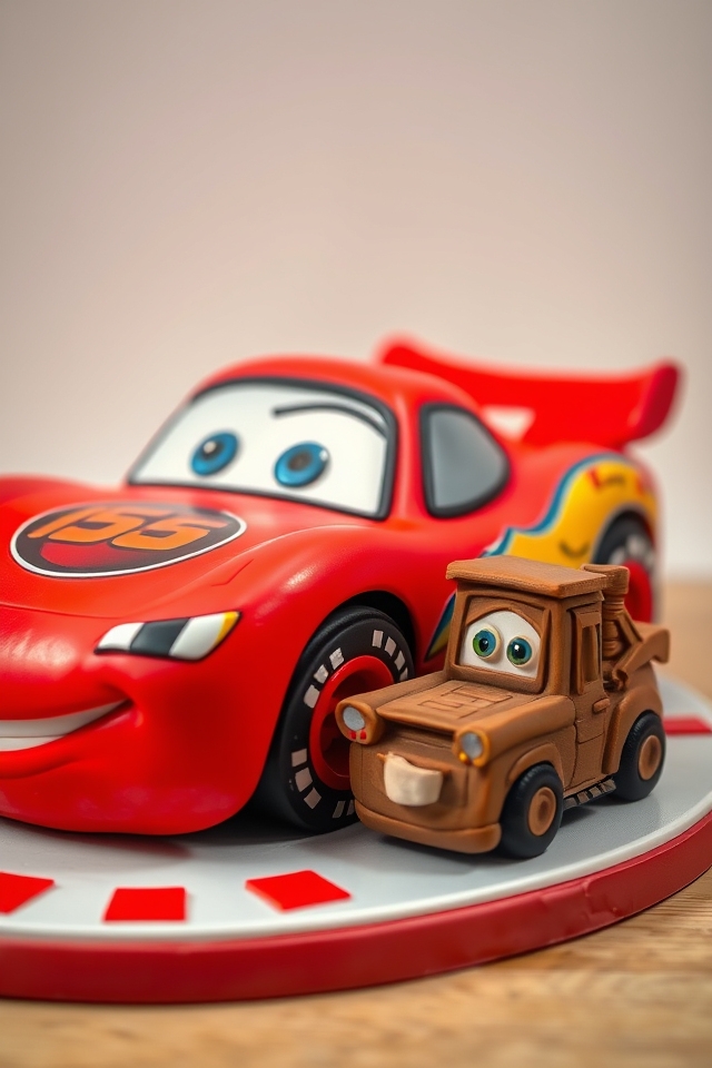 mcqueen and mater cake