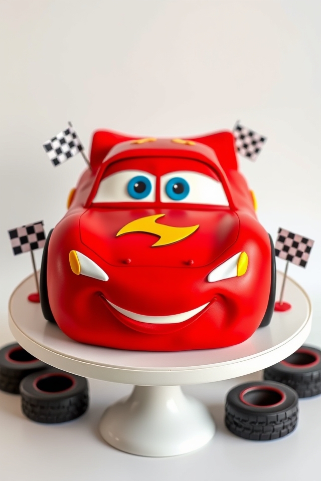mcqueen cake fondant decoration