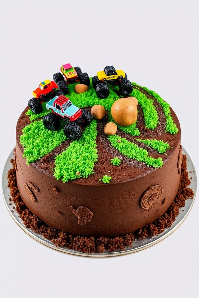 monster truck birthday cake