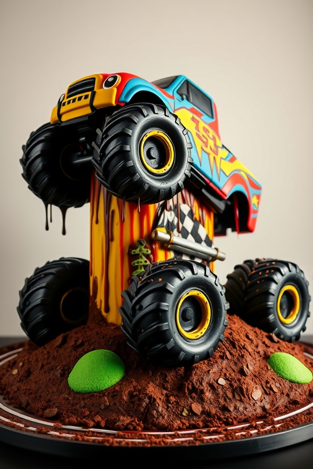 monster truck cake design