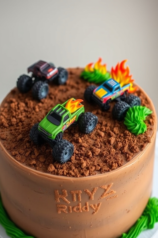 monster truck cake design