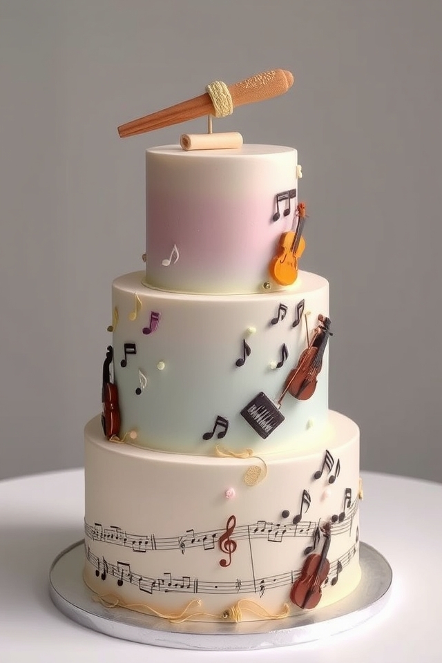 musical theme cake celebration