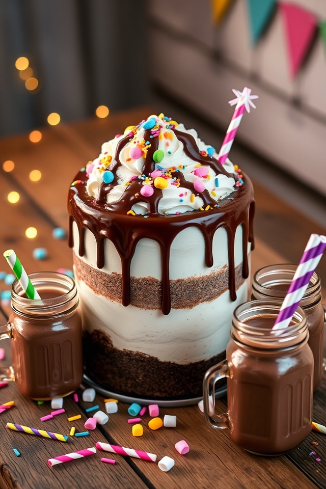 no bake chocolate milkshake cake