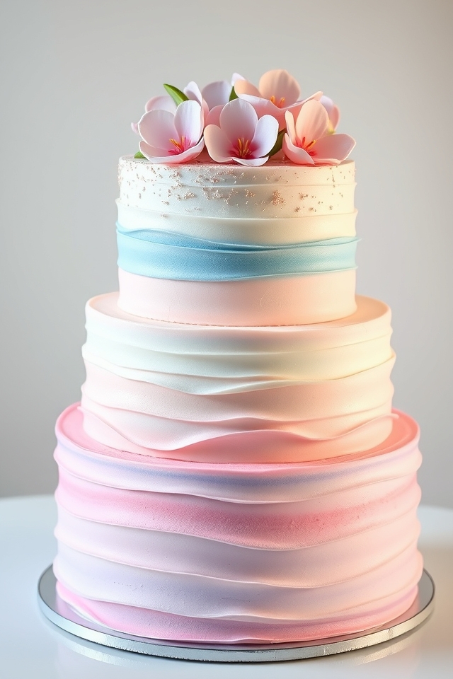 pastel ombre layers cake