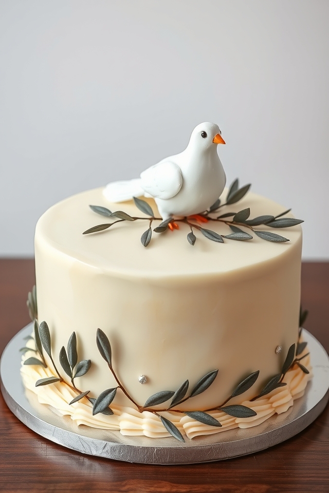 peaceful dove olive cake