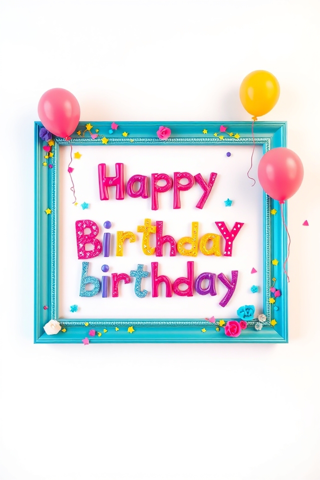 personalized birthday name frame