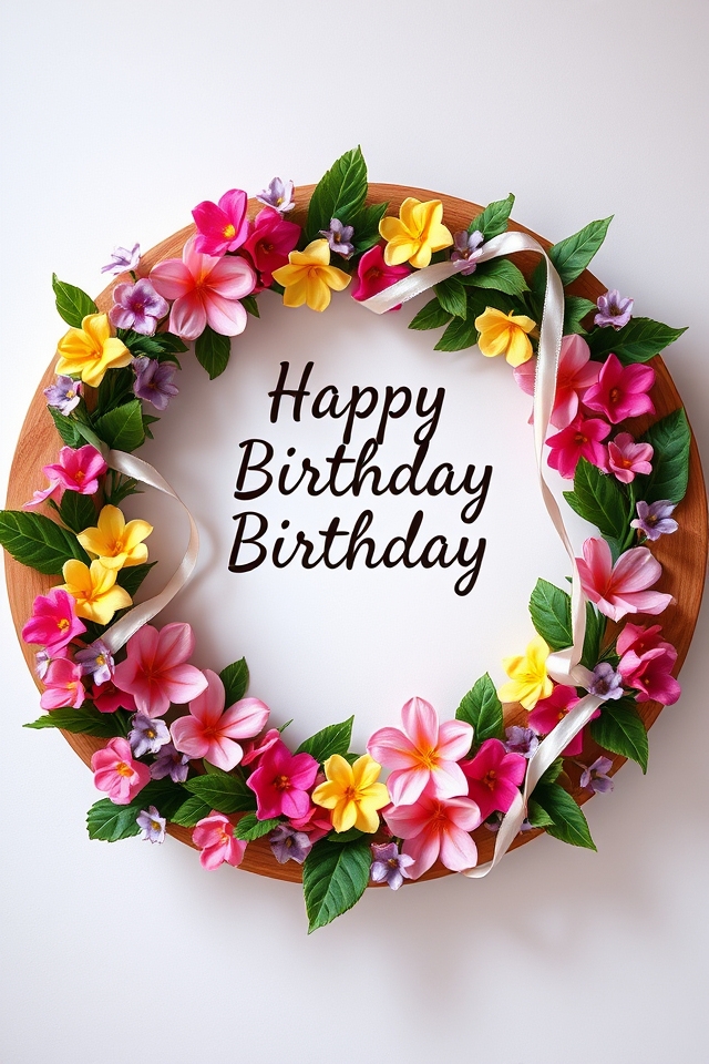personalized floral birthday centerpiece