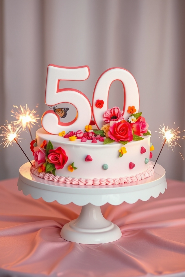 personalized milestone number cake