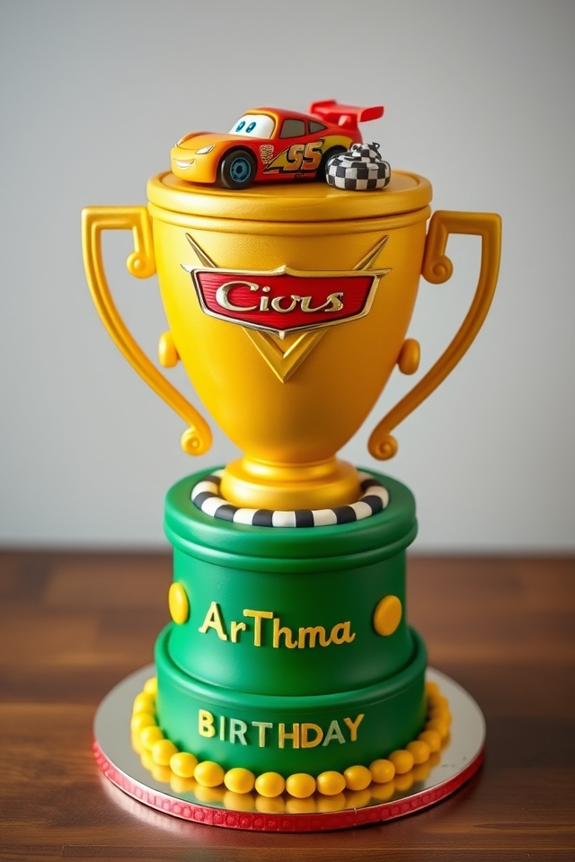 piston cup trophy cake