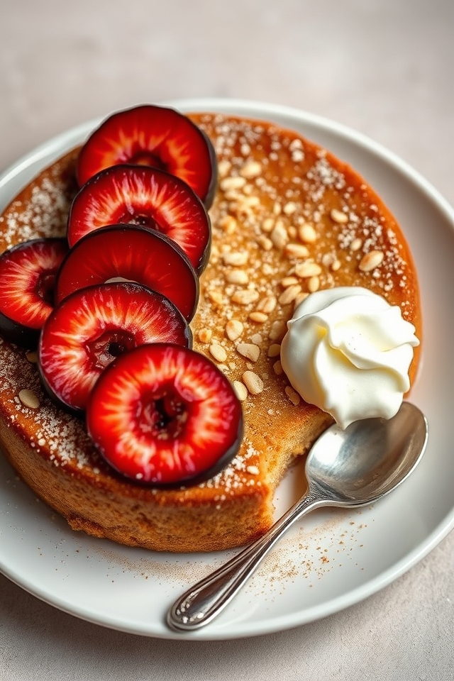 plum almond cake delightfully moist