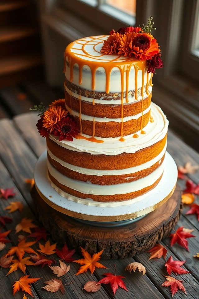 pumpkin spice wedding cake
