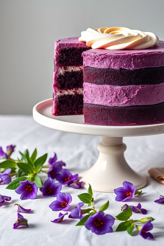 purple velvet cake delight