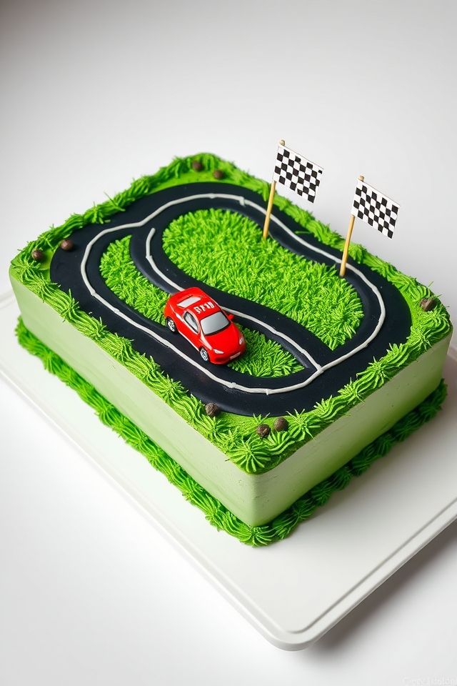 race track cake decoration