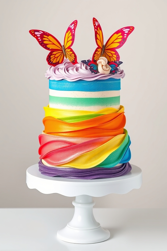 rainbow butterfly cake masterpiece