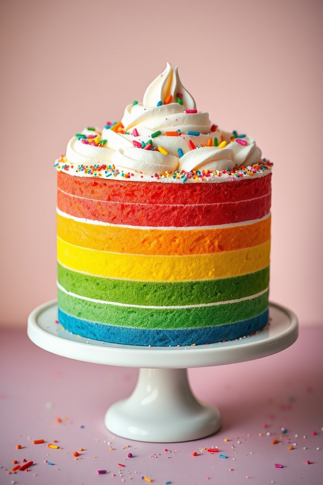 rainbow cake for reunions