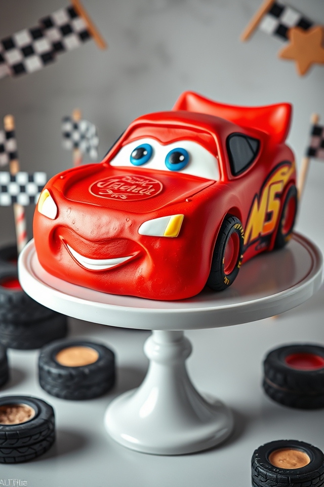 red velvet cars cake