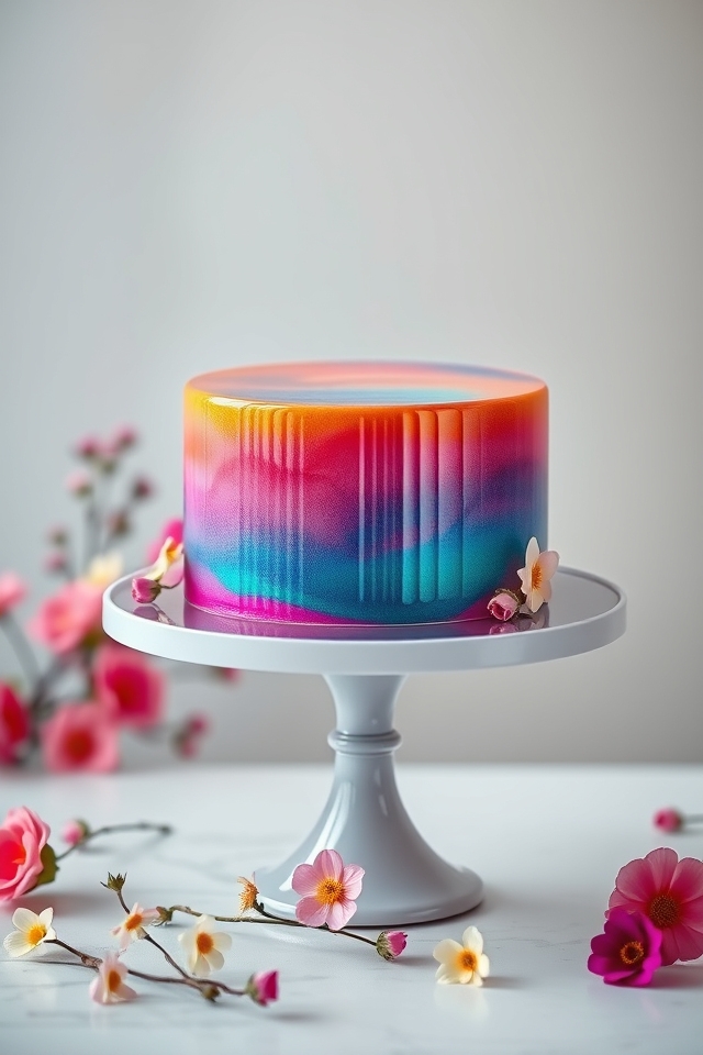 reflective modern cake design
