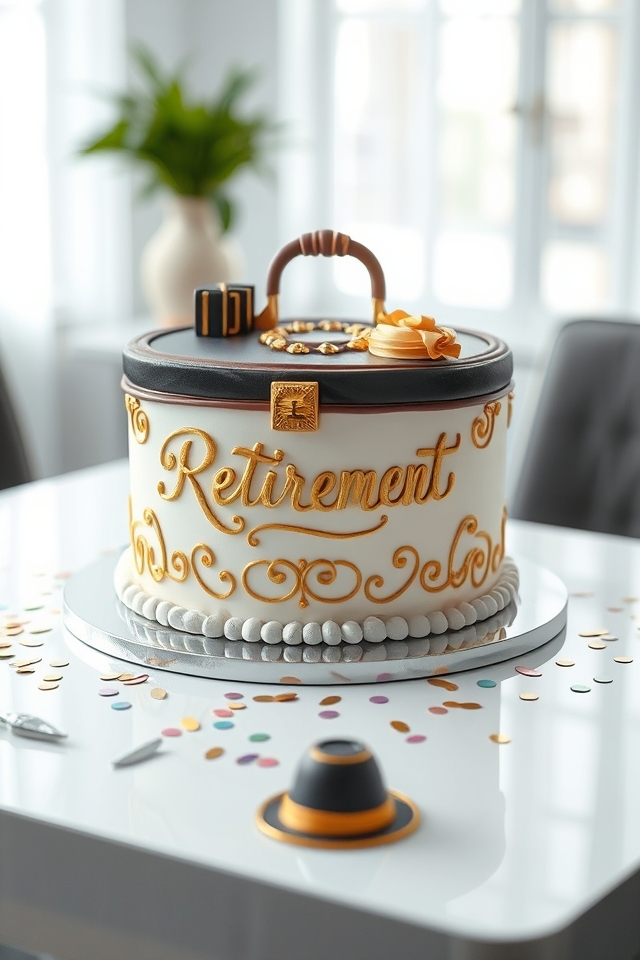 retirement celebration cake design