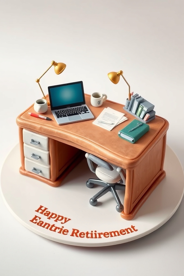 retirement celebration work desk