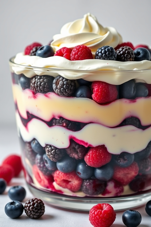 rich berry dessert layers
