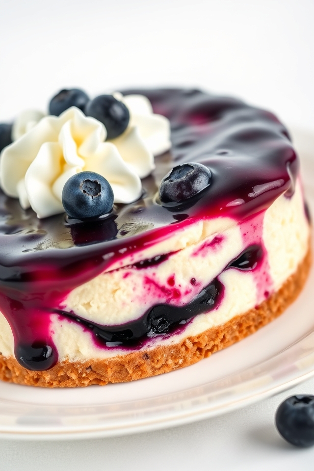 rich blueberry cheesecake delight