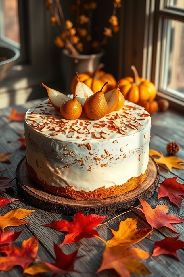 rustic autumn pear almond