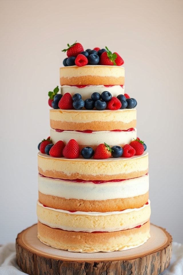 rustic elegant naked cake